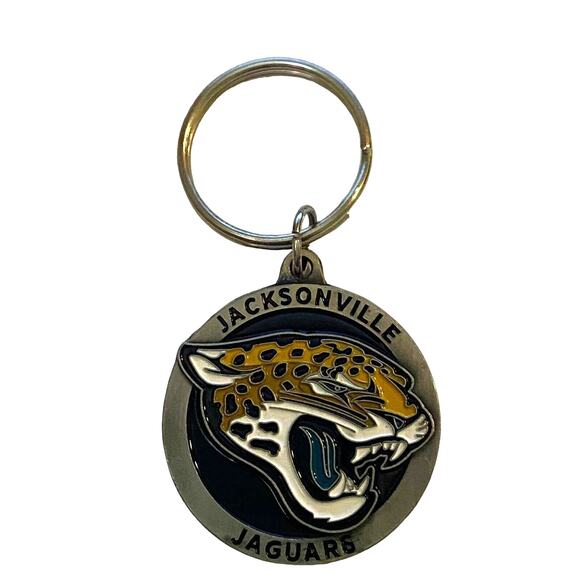 NFL Jacksonville Jaguars Metal Keychain Single Sided Charm Souvenir Collector - Picture 2 of 5